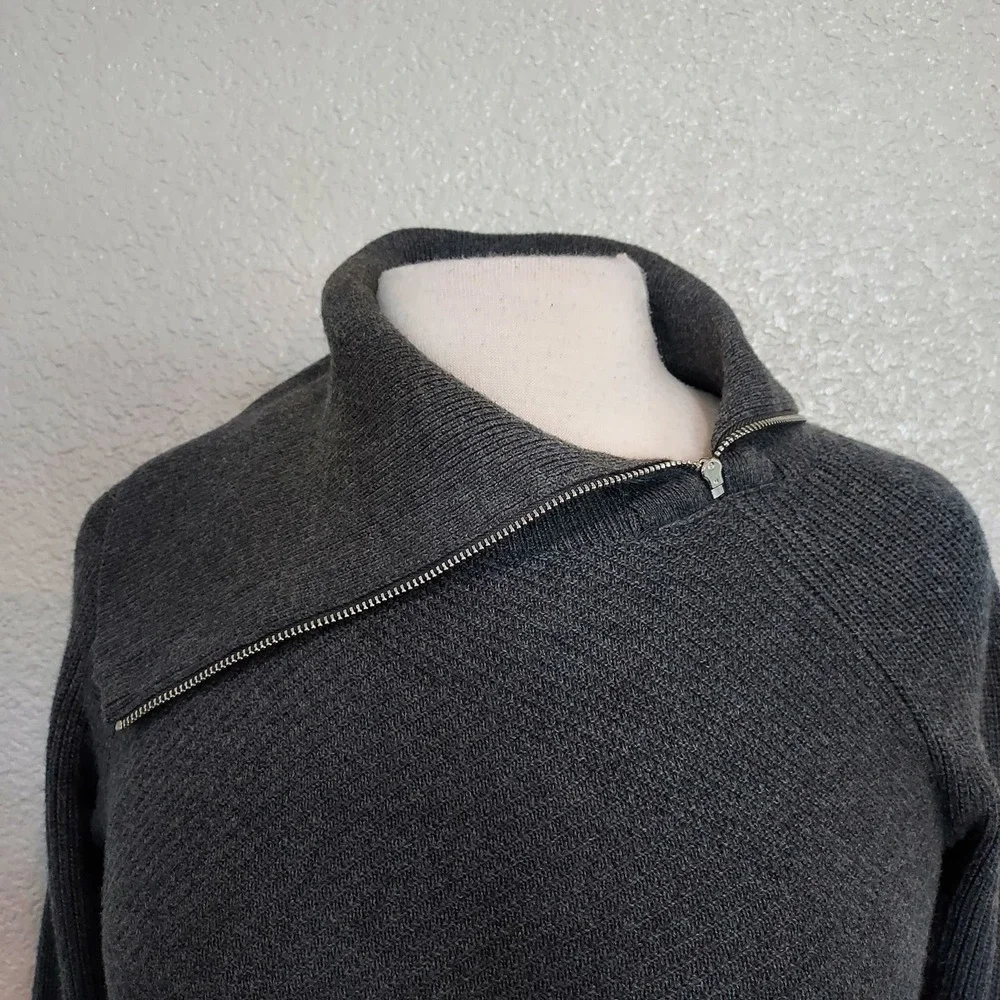 WHBM Slate Gray Ribbed Sweater Size XXSP